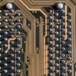 Close up photo of a printed circuit board