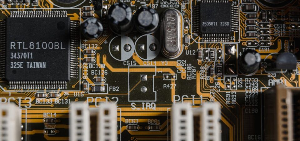 PCB with components