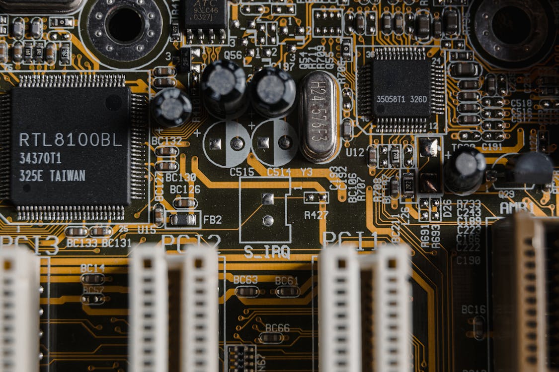 PCB with components